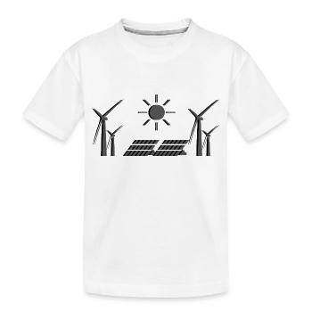 Erneuerbare Energie - Tag der Erde - ApriNoeScor - Kinder Premium Bio T-Shirt - Weiß - Vorne