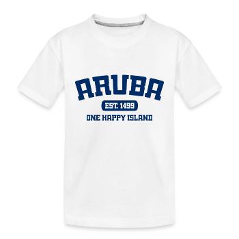 Aruba - Est. 1499 - Dutch Caribbean - Karibik - Kinder Premium Bio T-Shirt - Weiß - Vorne