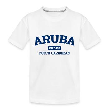 Aruba - Dutch Caribbean - Est. 1499 Karibik Insel - Kinder Premium Bio T-Shirt - Weiß - Vorne