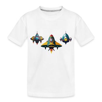 Vaisseaux spatiaux - T-shirt bio Premium Enfant - blanc - Devant
