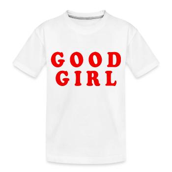 Good girl - Kinder Premium Bio T-Shirt - Weiß - Vorne