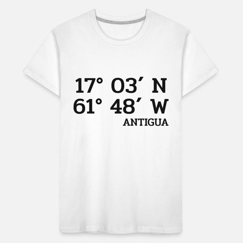 Antigua Coordinates - Coordinates - Caribbean Kids' Premium Organic T-Shirt
