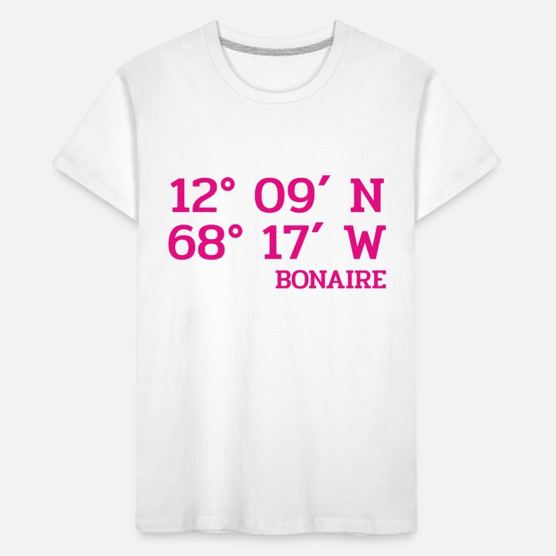 Bonaire Coordinates - Coordinates - Caribbean Kids' Premium Organic T-Shirt
