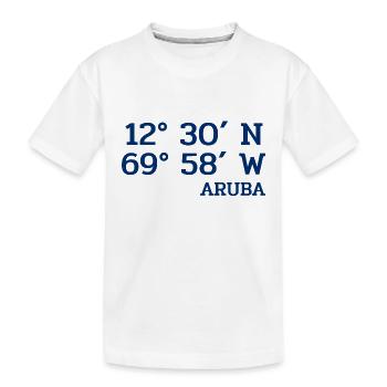 Aruba Coordinaters - Koordinaten - Karibik - Kinder Premium Bio T-Shirt - Weiß - Vorne