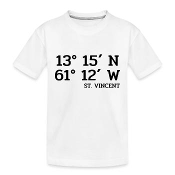 Coordonnées Saint-Vincent - Koordinaten West Indies - T-shirt bio Premium Enfant - blanc - Devant