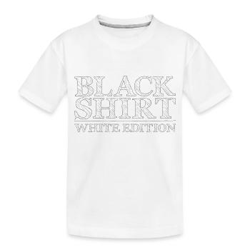 Black Shirt White Edition - Kinder Premium Bio T-Shirt - Weiß - Vorne