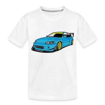 Racing car - Kinder Premium Bio T-Shirt - Weiß - Vorne