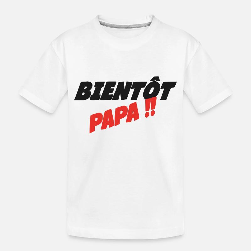Bald Vater - Kinder Premium Bio T-Shirt - Weiß