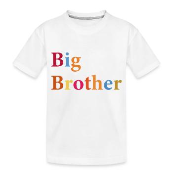 Großer Bruder, Neugeborener, Junge - Kinder Premium Bio T-Shirt - Weiß - Vorne