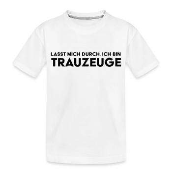 Let me through, I'm best man JGA wedding time - Kids' Premium Organic T-Shirt - white - Front