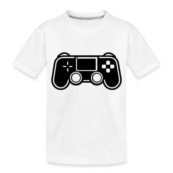 Video games controller - Kids' Premium Organic T-Shirt - white - Front