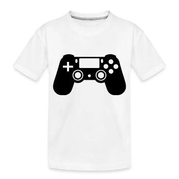 Video games controller - Kids' Premium Organic T-Shirt - white - Front