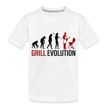 Grill Evolution - Kids' Premium Organic T-Shirt - white - Front