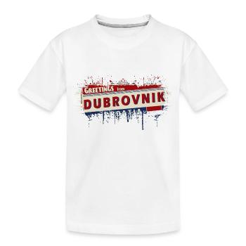 croatia hrvatska croatia hrv hr travel tourism - Kids' Premium Organic T-Shirt - white - Front