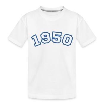 1950 Sport Blau - Kinder Premium Bio T-Shirt - Weiß - Vorne
