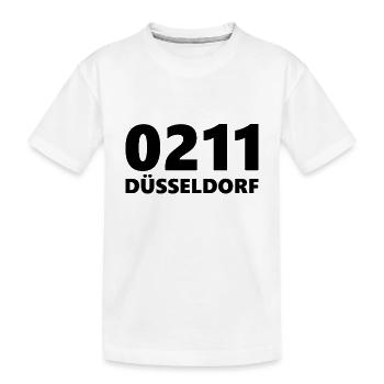 0211 Vorwahl Düsseldorf NRW Rhein - Kinder Premium Bio T-Shirt - Weiß - Vorne