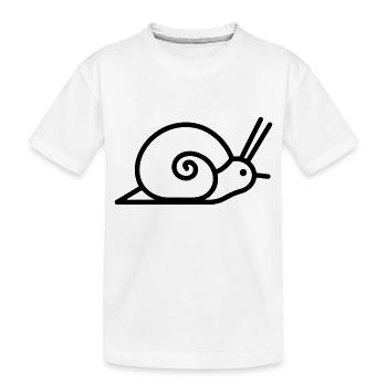 Snail - Kids' Premium Organic T-Shirt - white - Front