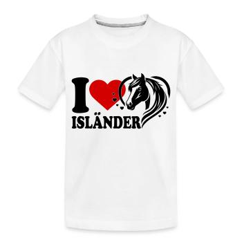 J’adore le cheval islandais - T-shirt bio Premium Enfant - blanc - Devant