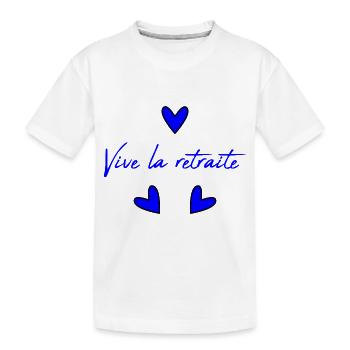 RETIREMENT. RETIREMENT. RETIRED. RETIREMENT - Kids' Premium Organic T-Shirt - white - Front