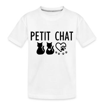 Little cat - Kids' Premium Organic T-Shirt - white - Front