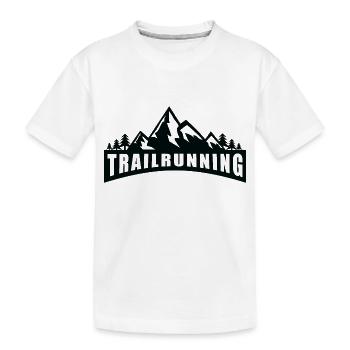 Trailrunning Sport - Kinder Premium Bio T-Shirt - Weiß - Vorne