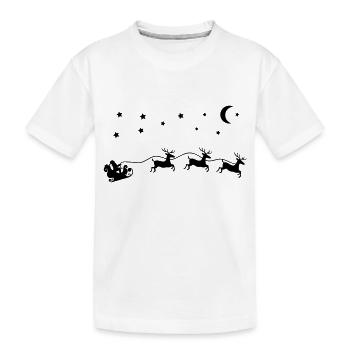 Santa Claus Christmas Sleigh - Kids' Premium Organic T-Shirt - white - Front