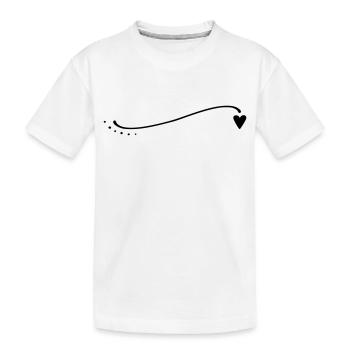 Ligne de cœur incurvée - T-shirt bio Premium Enfant - blanc - Devant