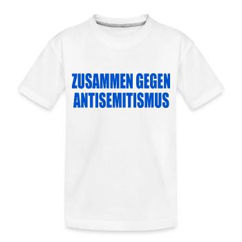 zusammen gegen antisemitismus - Kinder Premium Bio T-Shirt - Weiß - Vorne