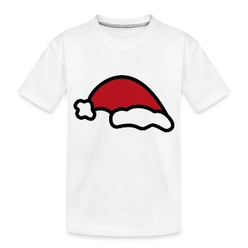Chapeau de Père Noël - T-shirt bio Premium Enfant - blanc - Devant