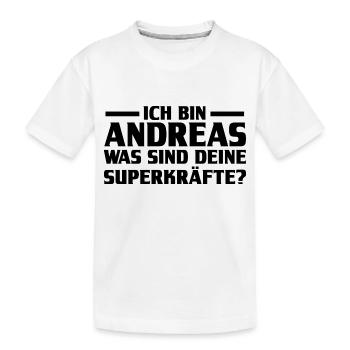 Prénom Andreas - T-shirt bio Premium Enfant - blanc - Devant