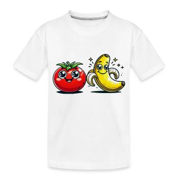 tomate banane - Kinder Premium Bio T-Shirt - Weiß - Vorne