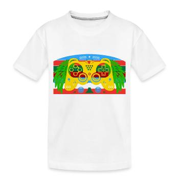 Vintage Retro Gaming Controller - Kinder Premium Bio T-Shirt - Weiß - Vorne