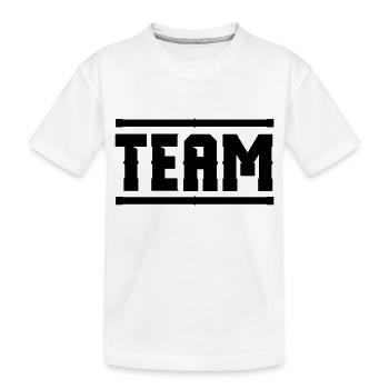 team - Kinder Premium Bio T-Shirt - Weiß - Vorne
