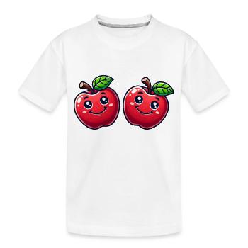 Apples - Kids' Premium Organic T-Shirt - white - Front