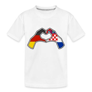 Croates Croates Croates Hrvatska Allemagne - T-shirt bio Premium Enfant - blanc - Devant