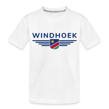 Windhoek T-Shirt for Namibia Lovers - Kids' Premium Organic T-Shirt - white - Front