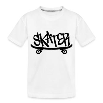 Skater Skate Skateboard Skatergirl Skaterboy Board - T-shirt bio Premium Enfant - blanc - Devant