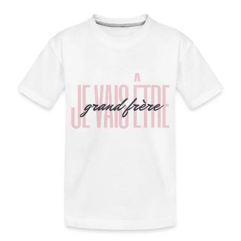 Ich werde großer Bruder sein - Bald großer Bruder - Kinder Premium Bio T-Shirt - Weiß - Vorne