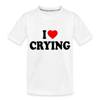 i love crying - Kinder Premium Bio T-Shirt - Weiß - Vorne