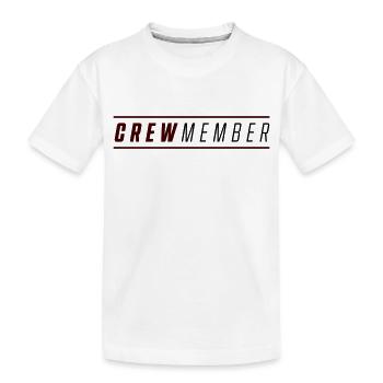 crew member - Kids' Premium Organic T-Shirt - white - Front