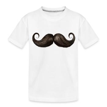 Vintage Moustache - Kids' Premium Organic T-Shirt - white - Front