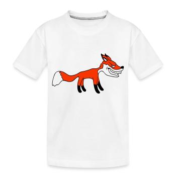 Fuchs Böser Blick Gefährlich Rotfuchs Wildes Tier - Kinder Premium Bio T-Shirt - Weiß - Vorne