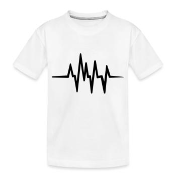 Heartbeat, pulse - Kids' Premium Organic T-Shirt - white - Front