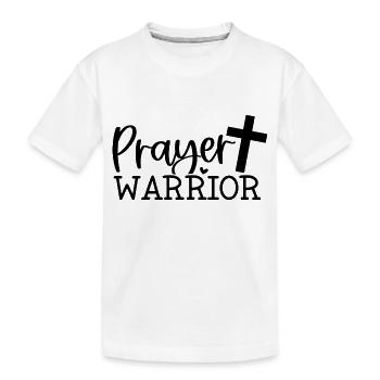 prayer warrior - Kinder Premium Bio T-Shirt - Weiß - Vorne