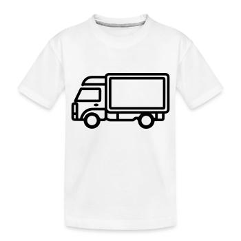 Lkw - Kinder Premium Bio T-Shirt - Weiß - Vorne