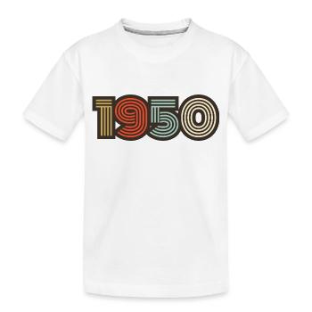 1950 Retro Jahrgang - Kinder Premium Bio T-Shirt - Weiß - Vorne