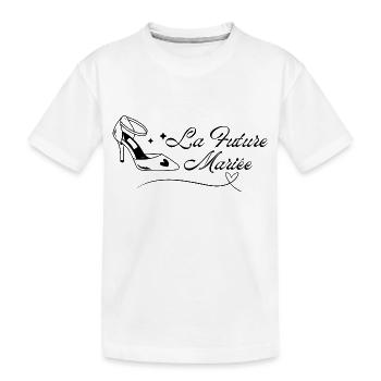 La future mariée - T-shirt bio Premium Enfant - blanc - Devant