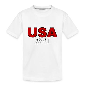 USA Baseball - US - États-Unis d’Amérique - T-shirt bio Premium Enfant - blanc - Devant