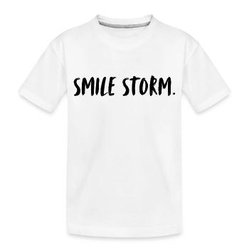 Smile storm. storming smile. Laughter in the storm - Kids' Premium Organic T-Shirt - white - Front