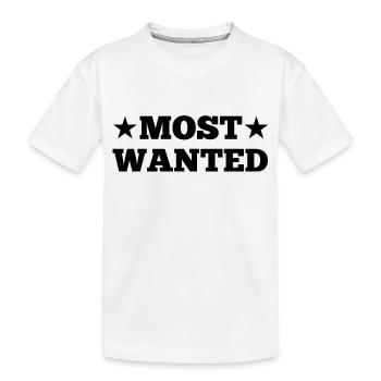 Most Wanted - Kids' Premium Organic T-Shirt - white - Front